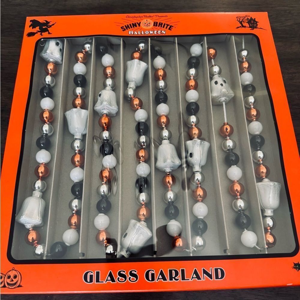 Christopher Radko Ghost Halloween Fall Shiny Brite Vintage Garland